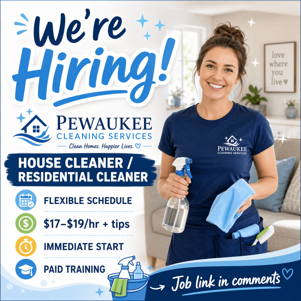 Pewaukee Cleaning Services - We Are Hiring Maids - Apply Now