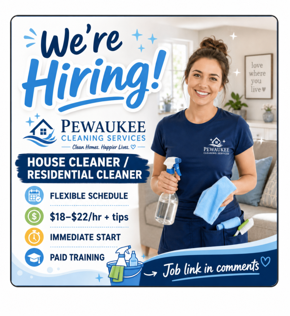 Pewaukee Cleaning Services - We Are Hiring Maids - Apply Now